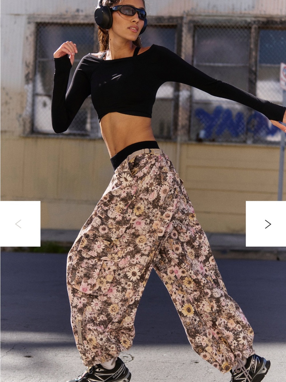 NWT FP Movement by Free People Charmer Printed Utility Pants